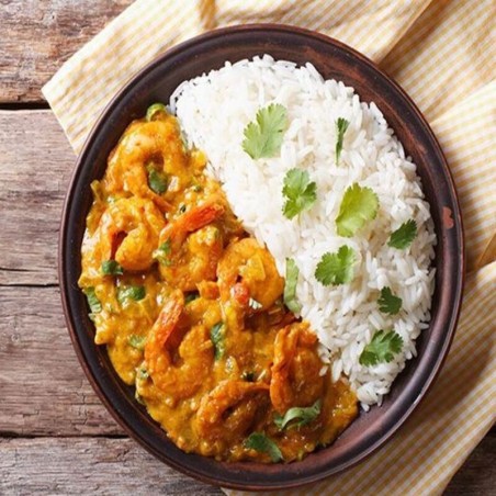 CREVETTES CURRY COCO+ 2 ACCOMPAGNEMENTS